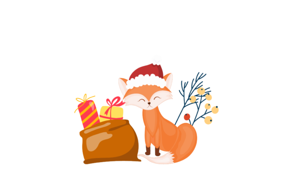 Christmas Animal Fox Illustration: A Festive Graphics Delight