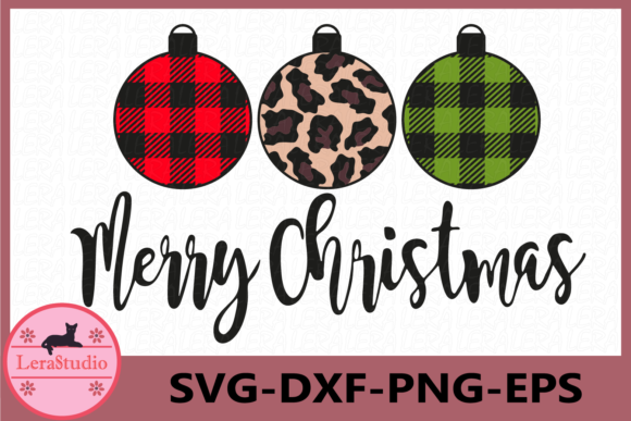 Christmas Ball, Leopard, Buffalo Plaid: A Festive and Bold Design