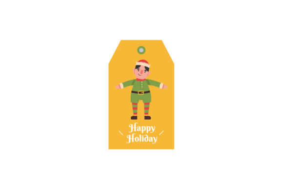 Christmas Costume Santa Label Tag: A Festive Graphics and Illustrations Asset