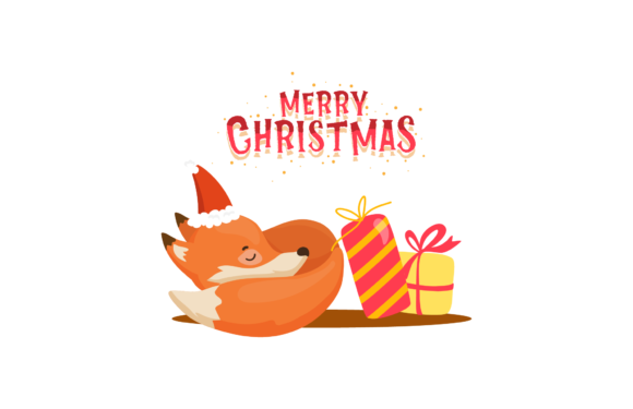 Christmas Fox Illustration: A Versatile Graphic for Holiday Designs