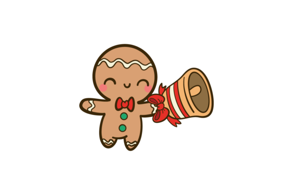 Christmas Gingerman Bell Svg: A Festive Graphic for Creative Projects