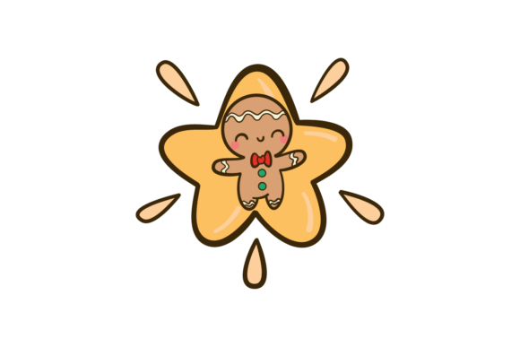 Christmas Gingerman Star Background: A Versatile Graphics Asset