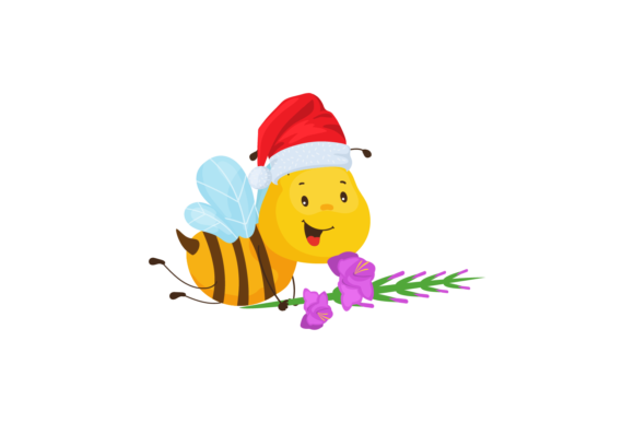 Christmas Hat Bee Drawing Svg: A Charming Illustration for Creative Projects