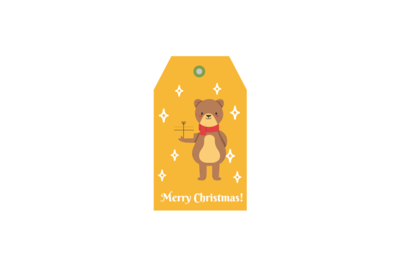 Christmas Label Tag Gift Bear Animal Svg: Festive Graphics for Local Brands
