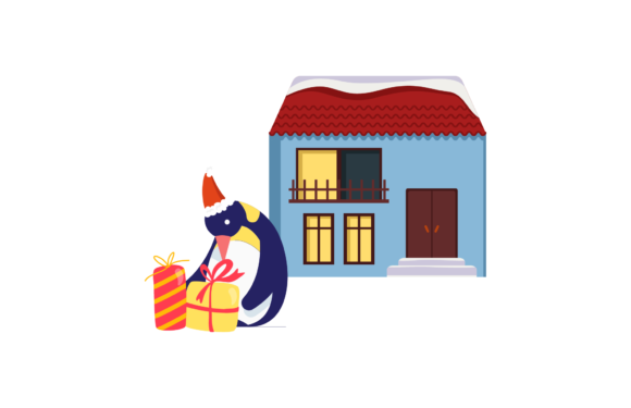 Christmas Pinguin Illustration: A Festive Graphics Gem