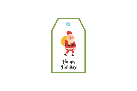 Christmas Santa Label Tag: A Versatile Graphics and Illustrations Asset
