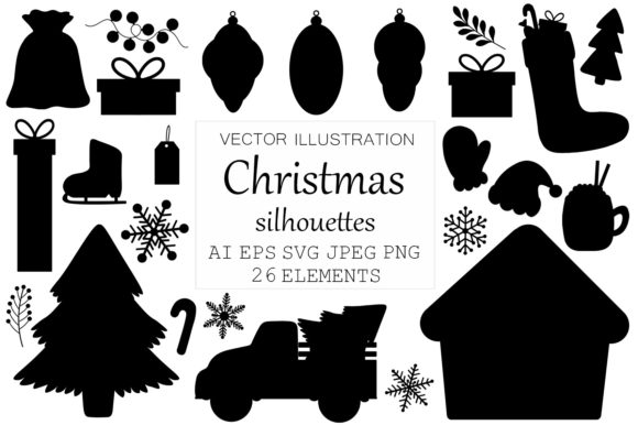 Christmas Silhouettes. Christmas SVG: A Must-Have for Creative Graphics