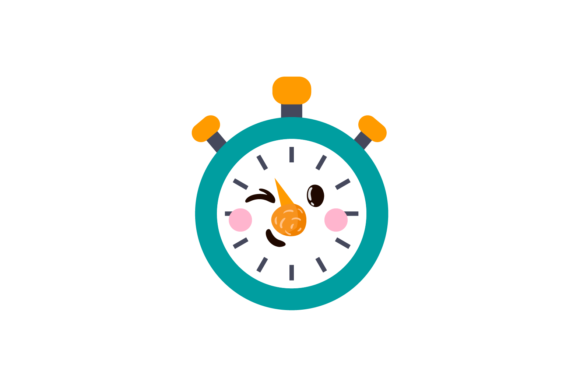 Christmas Snowman Face Decoration Clock: A Festive Graphic