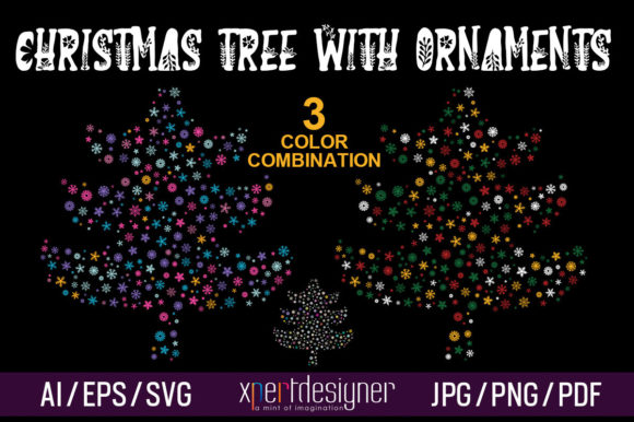 Christmas Tree with Ornaments Vol - 02