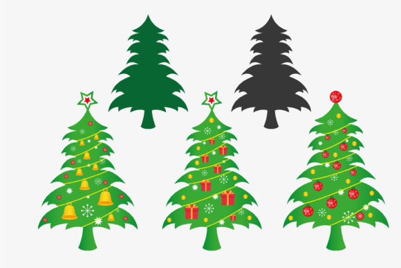 Christmas Trees Icon Set: A Festive Graphics Treasure