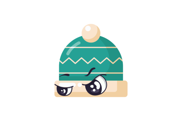 Christmas Winter Hat Face Kawaii Svg: A Charming Graphics Asset
