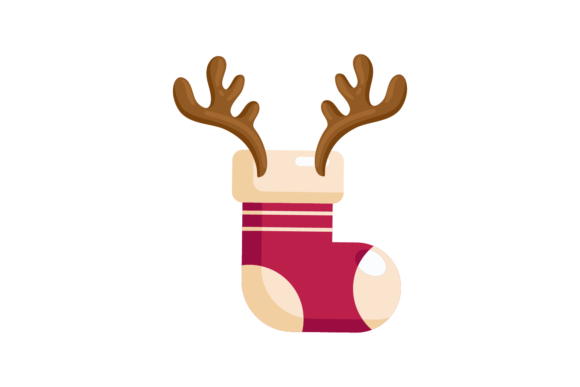 Deer Christmas Antlers Socks: A Festive Embroidery Choice