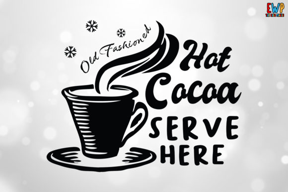 Hot Cocoa Serve Here Christmas: A Festive Embroidery Design