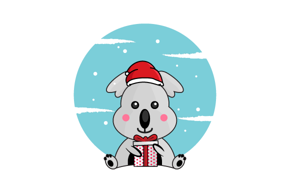 Illustration Koala Wearing Christmas Hat: A Festive Graphics Review