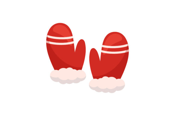 Red Gloves Christmas Illustration: A Festive Graphics Gem