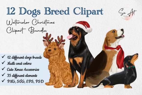 Review: Dog Breed Clipart Christmas Graphics for Crafters