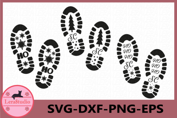 Santa Footprints, Christmas: A Must-Have for Holiday Graphics