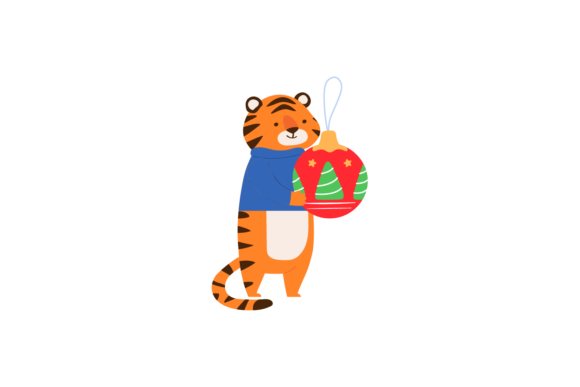 Tiger Christmas Decoration Svg: A Festive Roar